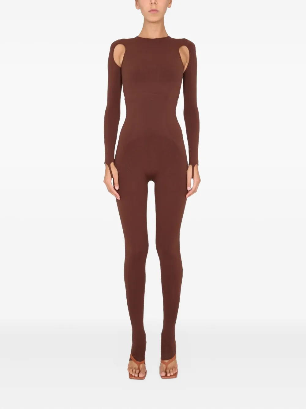 

Комбинезон с вырезами Andreādamo, коричневый