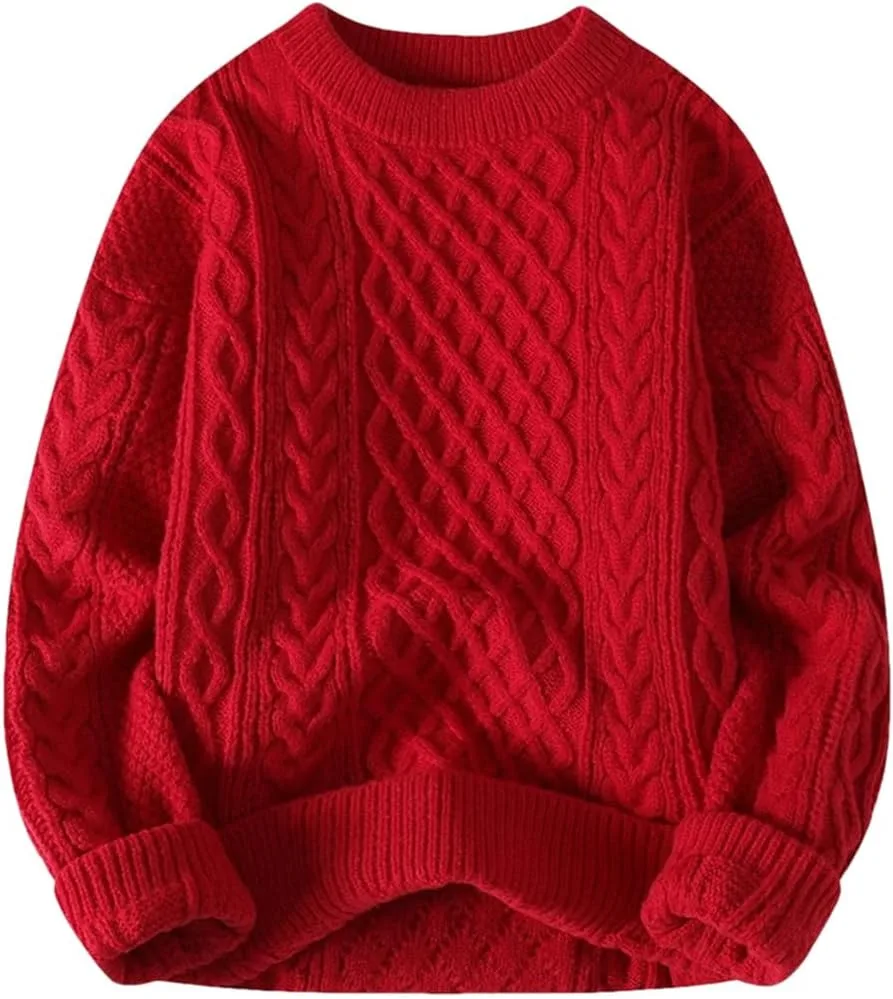 

Зимний теплый свитер Solid Fit вязаный пуловер для мужчин и женщин Wjnvfioo