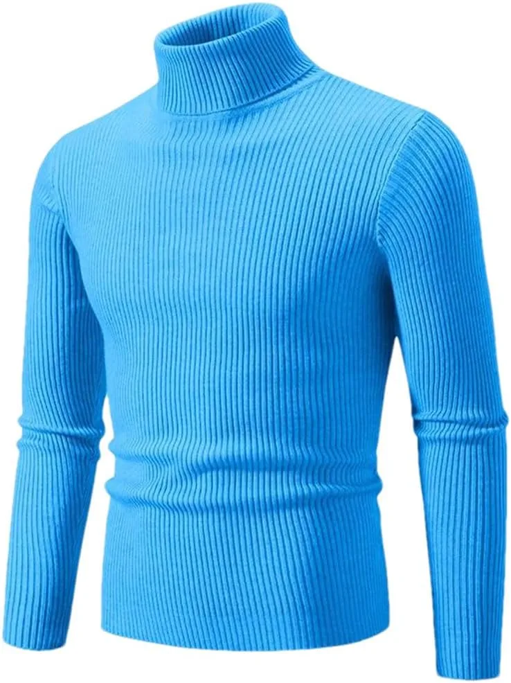 

Мужской пуловер с длинными рукавами slim fit в полоску