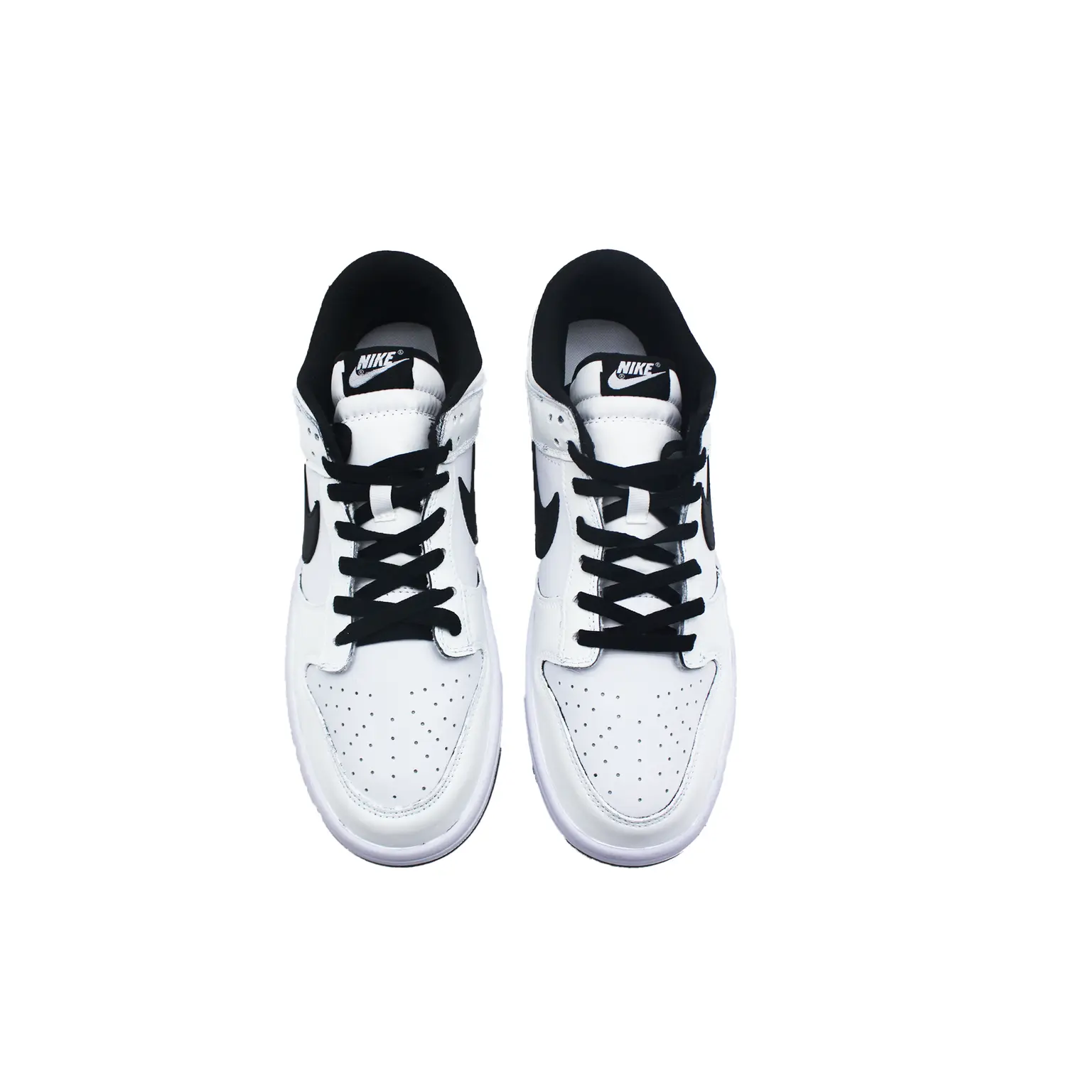 Nike Данк скейтборд обувь унисекс низкие черно-белые, цвет Black White — фото 4