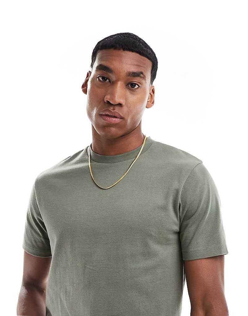 

ASOS DESIGN – Essential – футболка с круглым вырезом, 240 г/м², цвет хаки