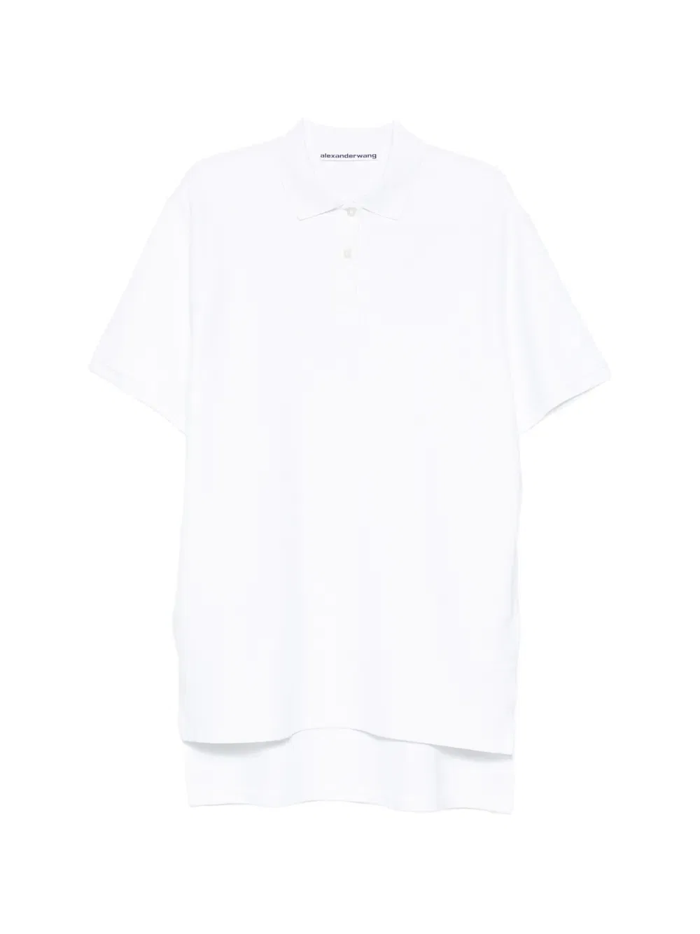 Мини-Платье с вышитым логотипом и карманами Alexander Wang, белый