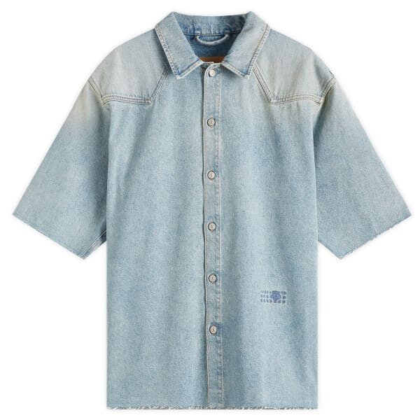

Джинсовая рубашка с коротким рукавом Mm6 Maison Margiela, голубой