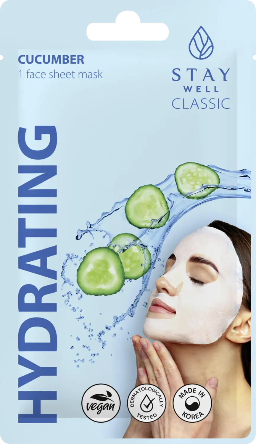 

Маска для лица STAY WELL Classic sheet mask - Cucumber Hydrating