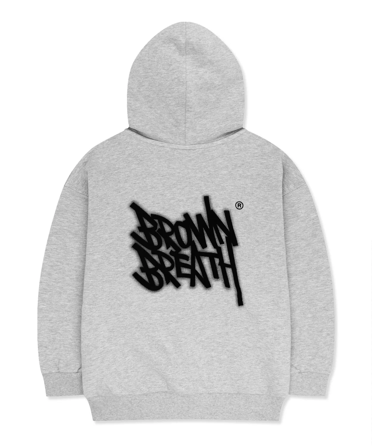 Детская толстовка на молнии Kids Tag Spray серого цвета от Brownbreath Kids — фото 3