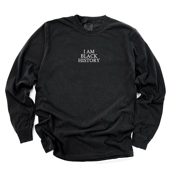 

Футболка с длинным рукавом Embroidered i am Black history Simply Sage Market, Black, Черный, Футболка с длинным рукавом Embroidered i am Black history Simply Sage Market, Black
