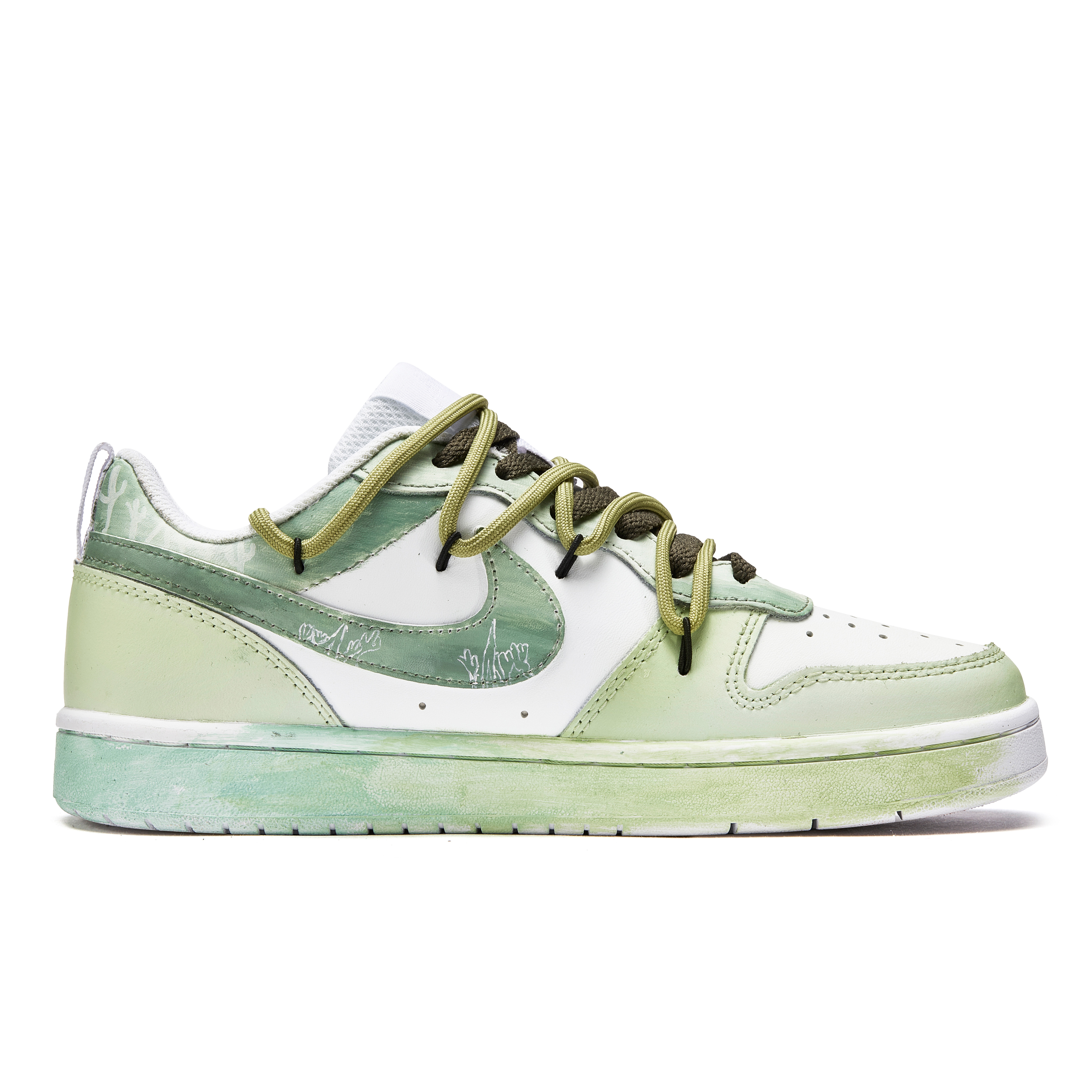 

Кроссовки Nike Court Borough Skateboard Shoes Women's Low-Top White/Green, Зеленый, Кроссовки Nike Court Borough Skateboard Shoes Women's Low-Top White/Green