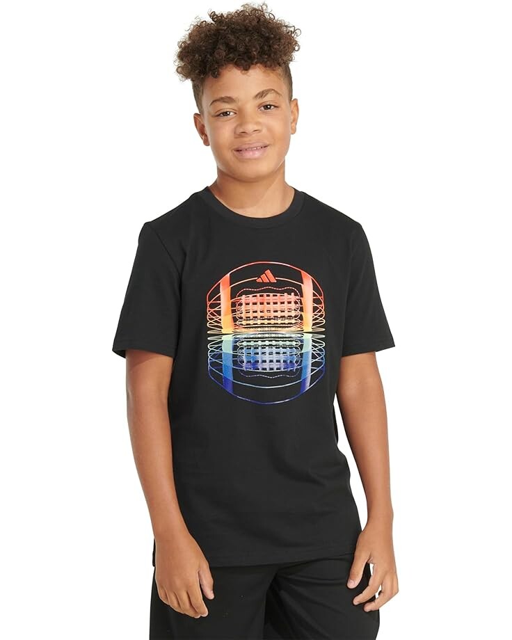 

Футболка adidas Kids SS Football Tee(Toddler/Little Kid/Big Kid), черный мульти