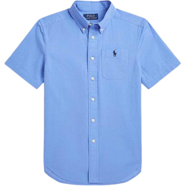 Polo Ralph Lauren SS25 Рубашка летняя Kids' Hong Kong Island Blue — фото 3