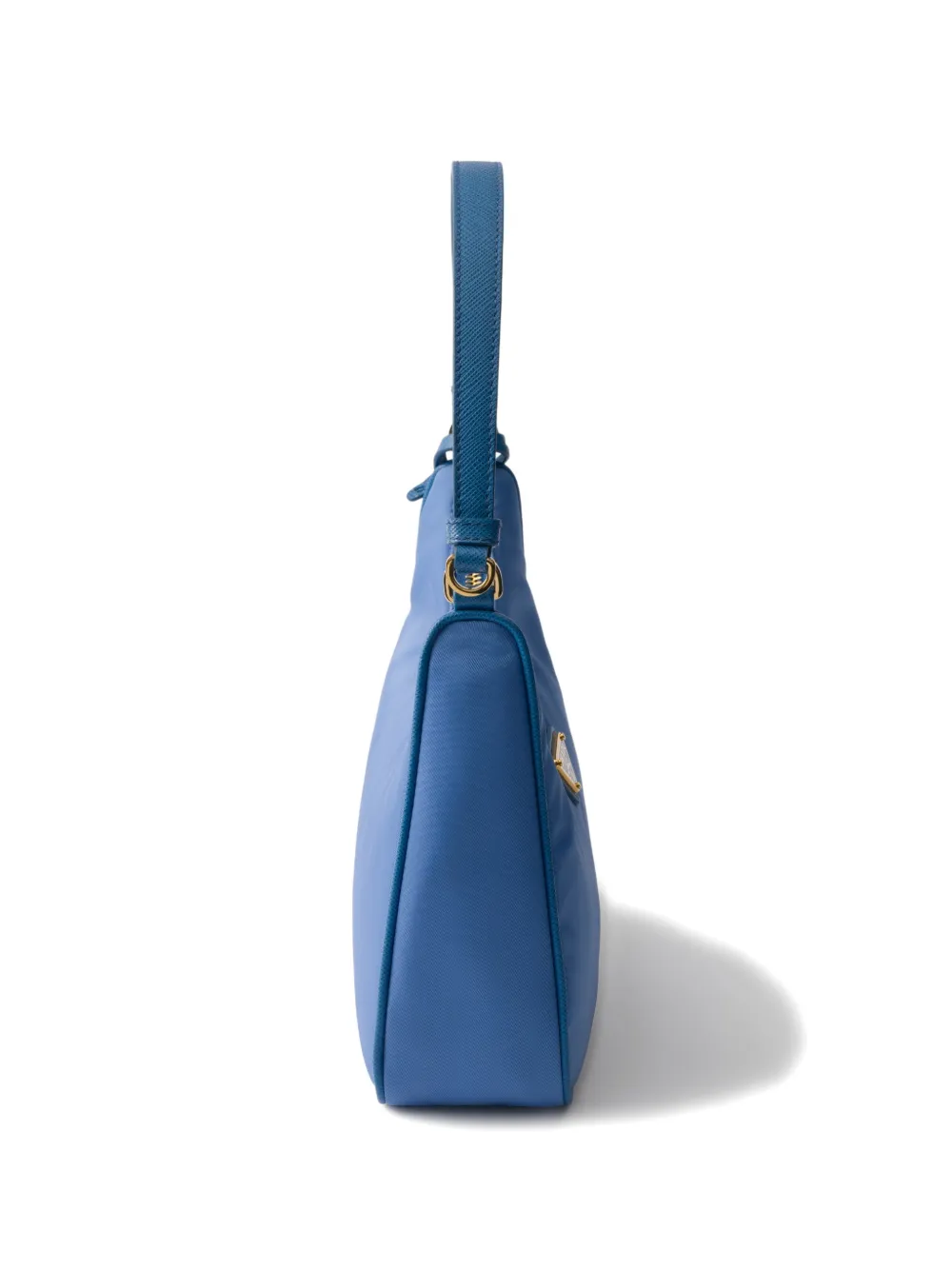 Мини-сумка-тоут Re-Edition 2005 с треугольным логотипом Prada, синий — фото 4