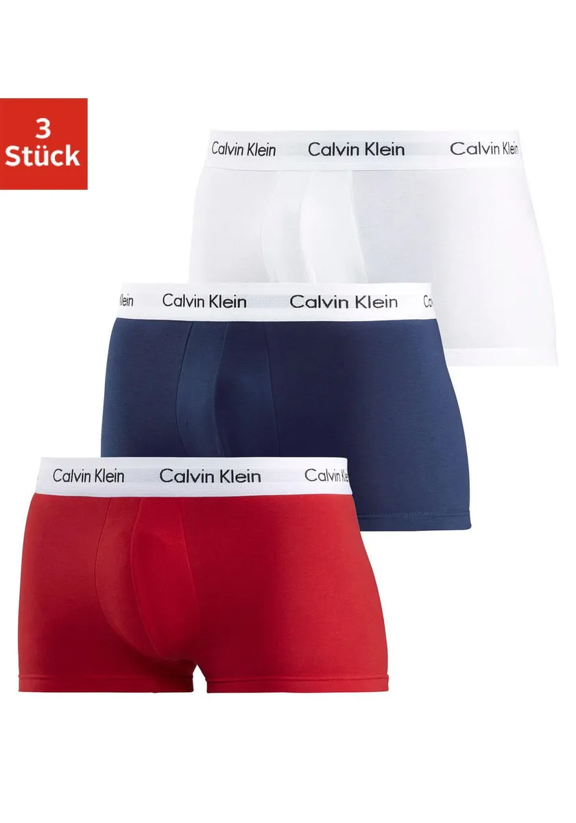 

Calvin Klein Underwear Hipster (3 шт.), с белым тканым поясом, белый