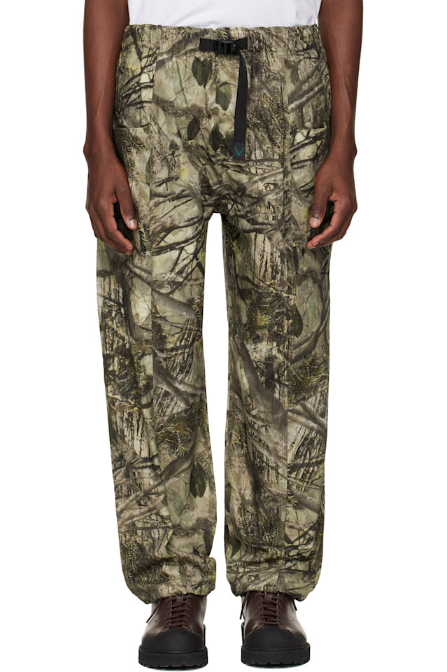 

South2 West8 Брюки цвета хаки с поясом