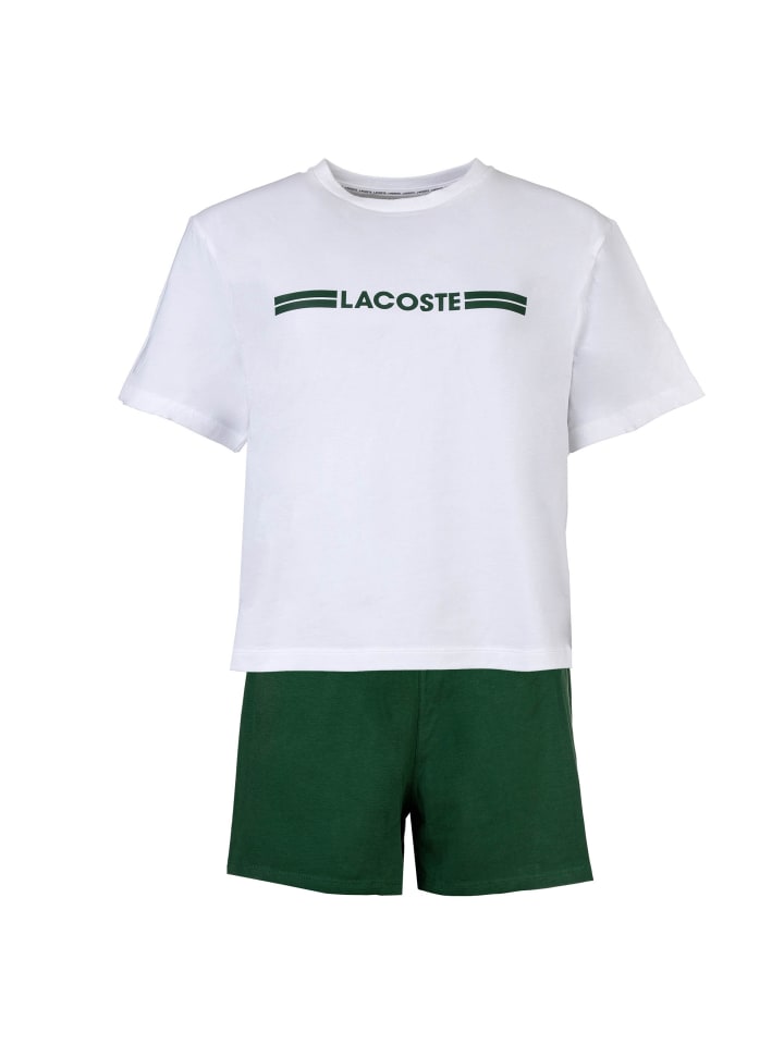 

Пижама Lacoste, цвет weiß/grün