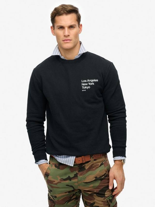 

Толстовка с основным логотипом city crew Superdry, черный