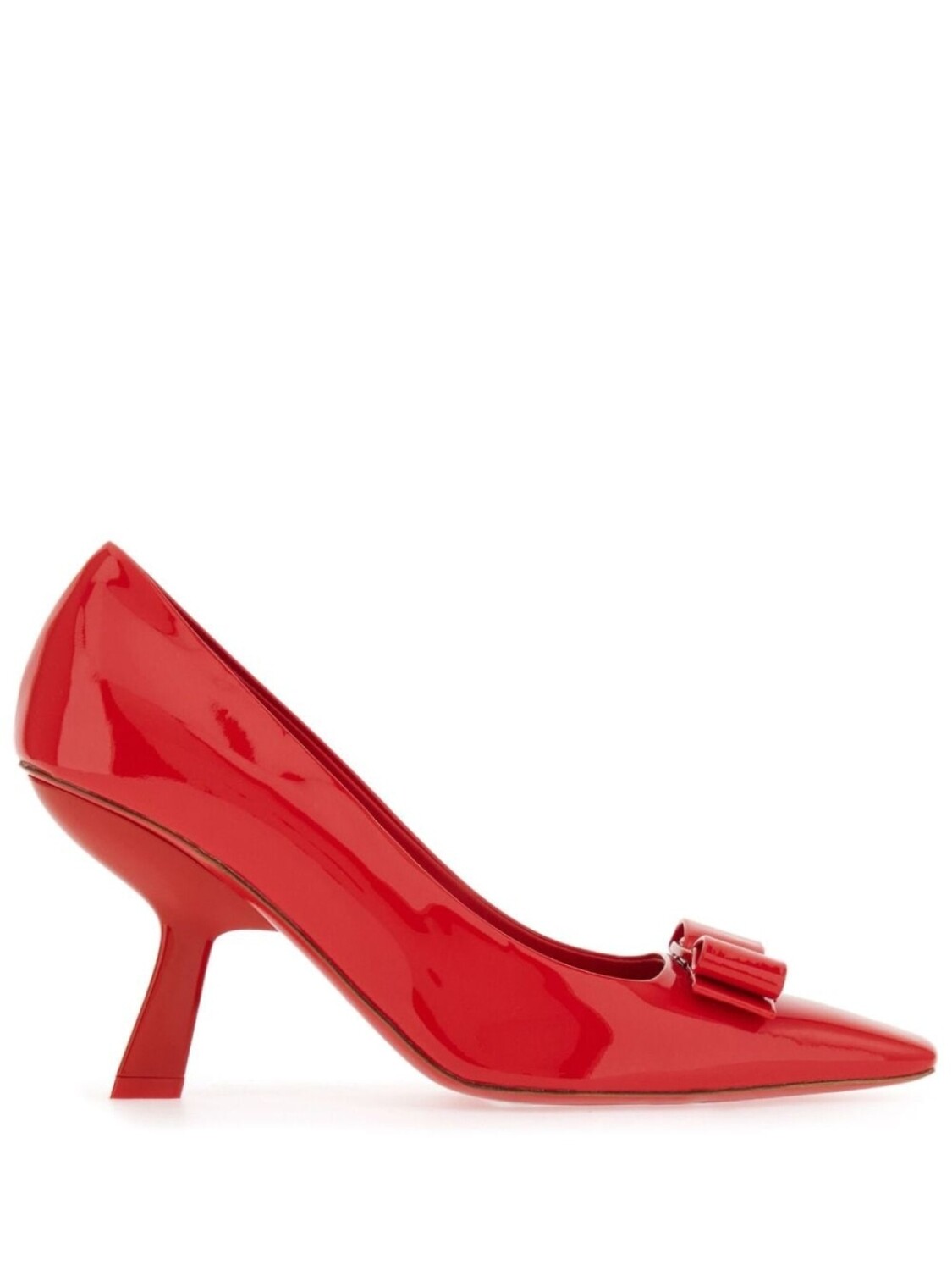 

Ferragamo лакированные туфли-лодочки Vara Bow 85, красный