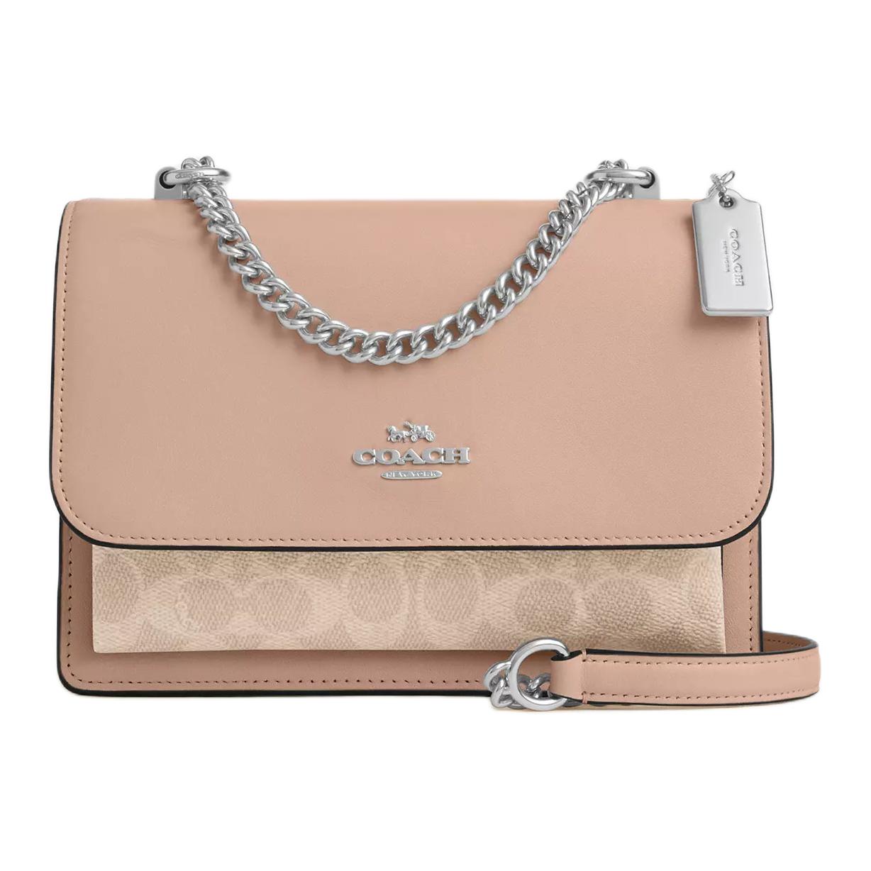 

Сумка через плечо Klare Coated Canvas, кросс-боди Trumpets Women's Silver & Sand & Taupe COACH