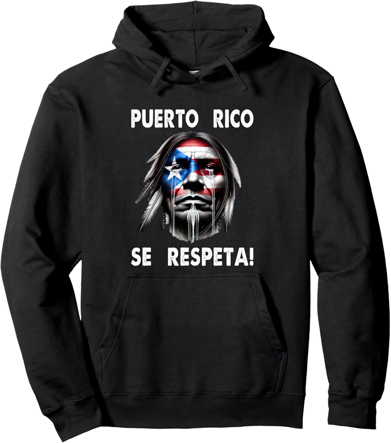 

Толстовка с капюшоном Puerto Rico Se Respeta Boricua с флагом Taino Indian Tears Puerto Rico Se Respeta Collection, More Here, черный