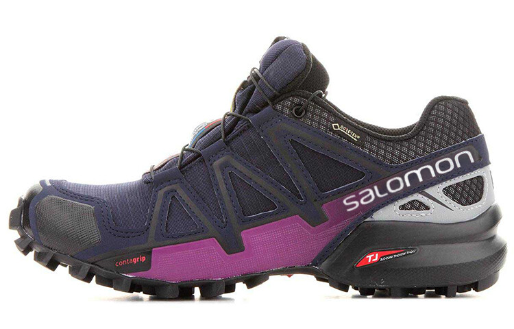 

Кроссовые походные ботинки женские с низким верхом, синие/фиолетовые Salomon