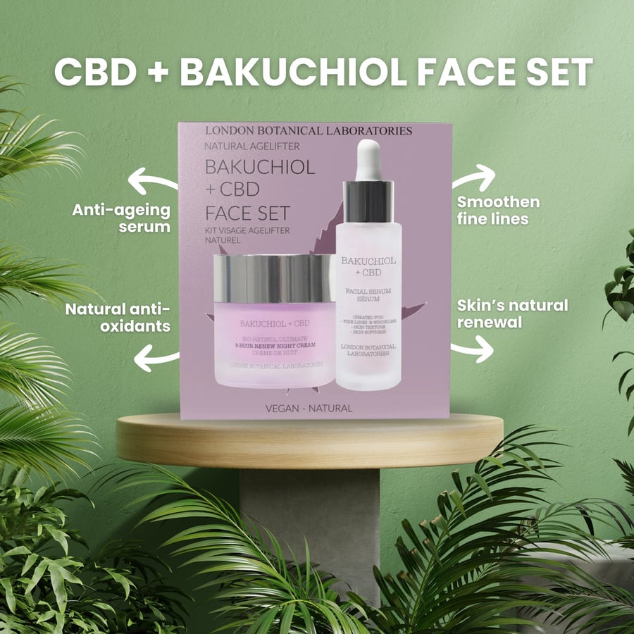 LBL- CBD + Bakuchiol Face Set (сыворотка + увлажняющий крем) London Botanical Laboratories — фото 2