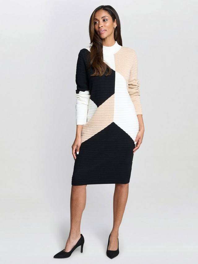 

Кашемировое платье-свитер с высоким воротником Gina Bacconi