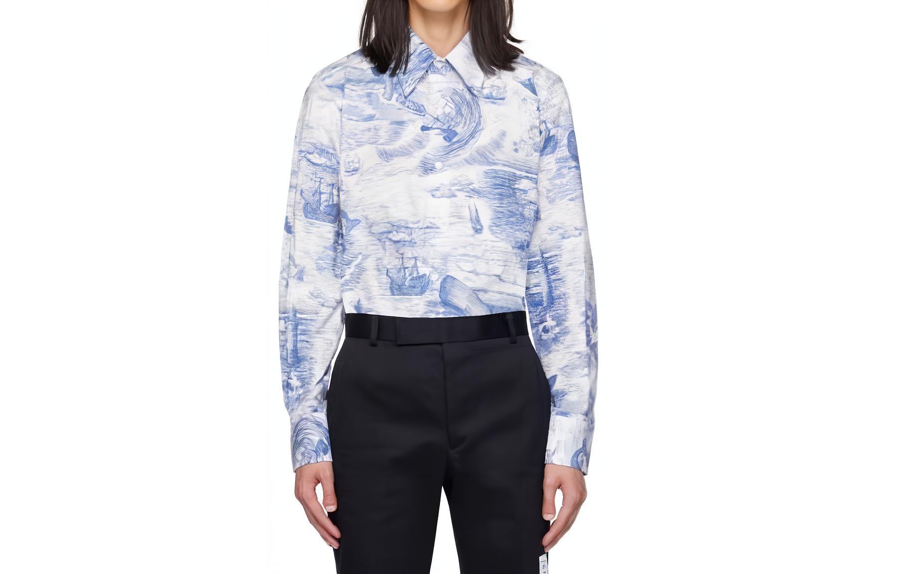 

Футболка мужская синяя THOM BROWNE