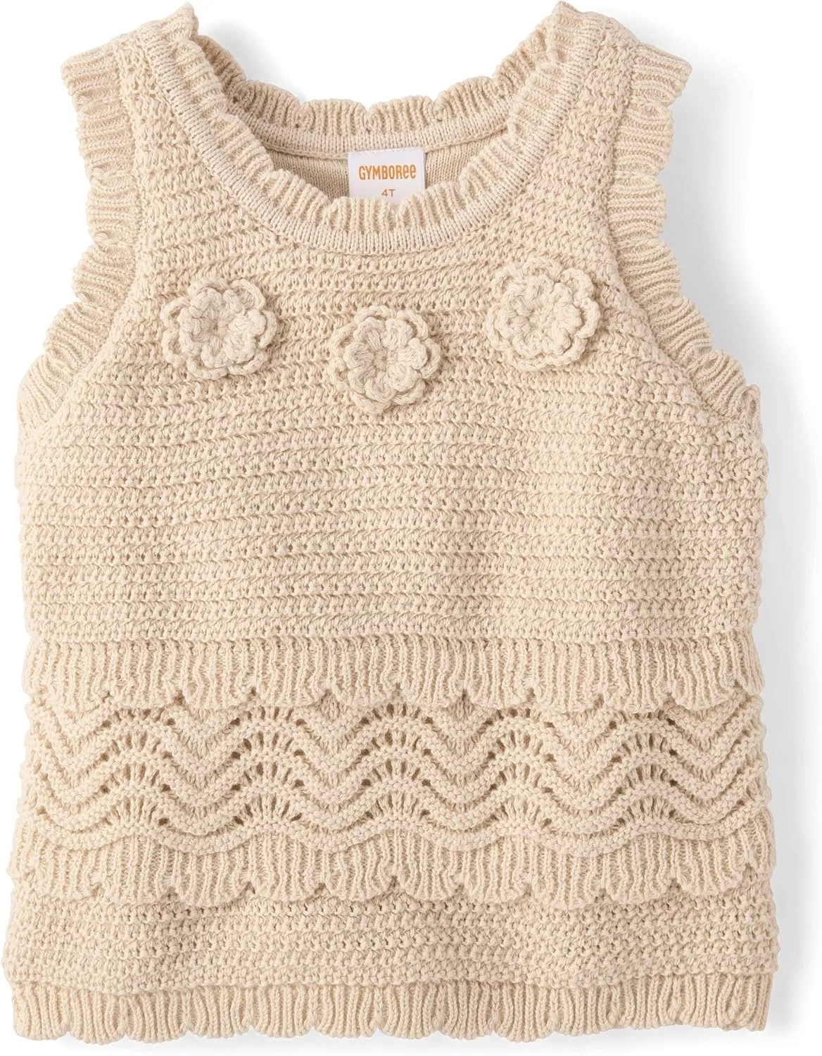 Детский топ без рукавов, Gymboree, Crochet Sugar Cookie