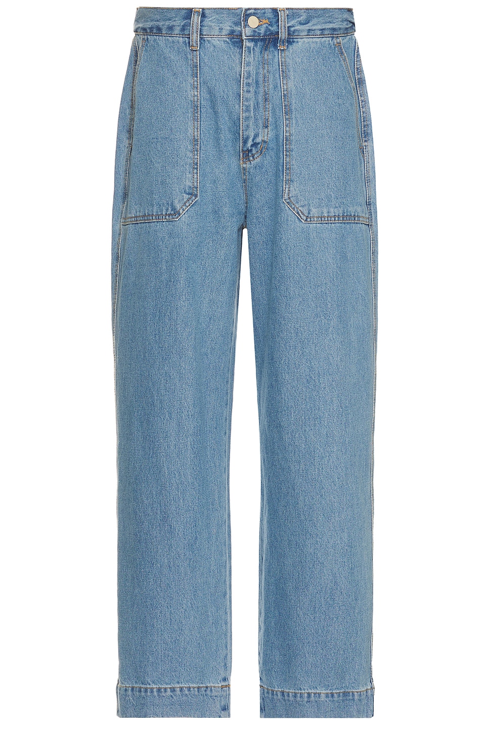 

Джинсы широкого кроя с одной складкой от Kappy Design, blue