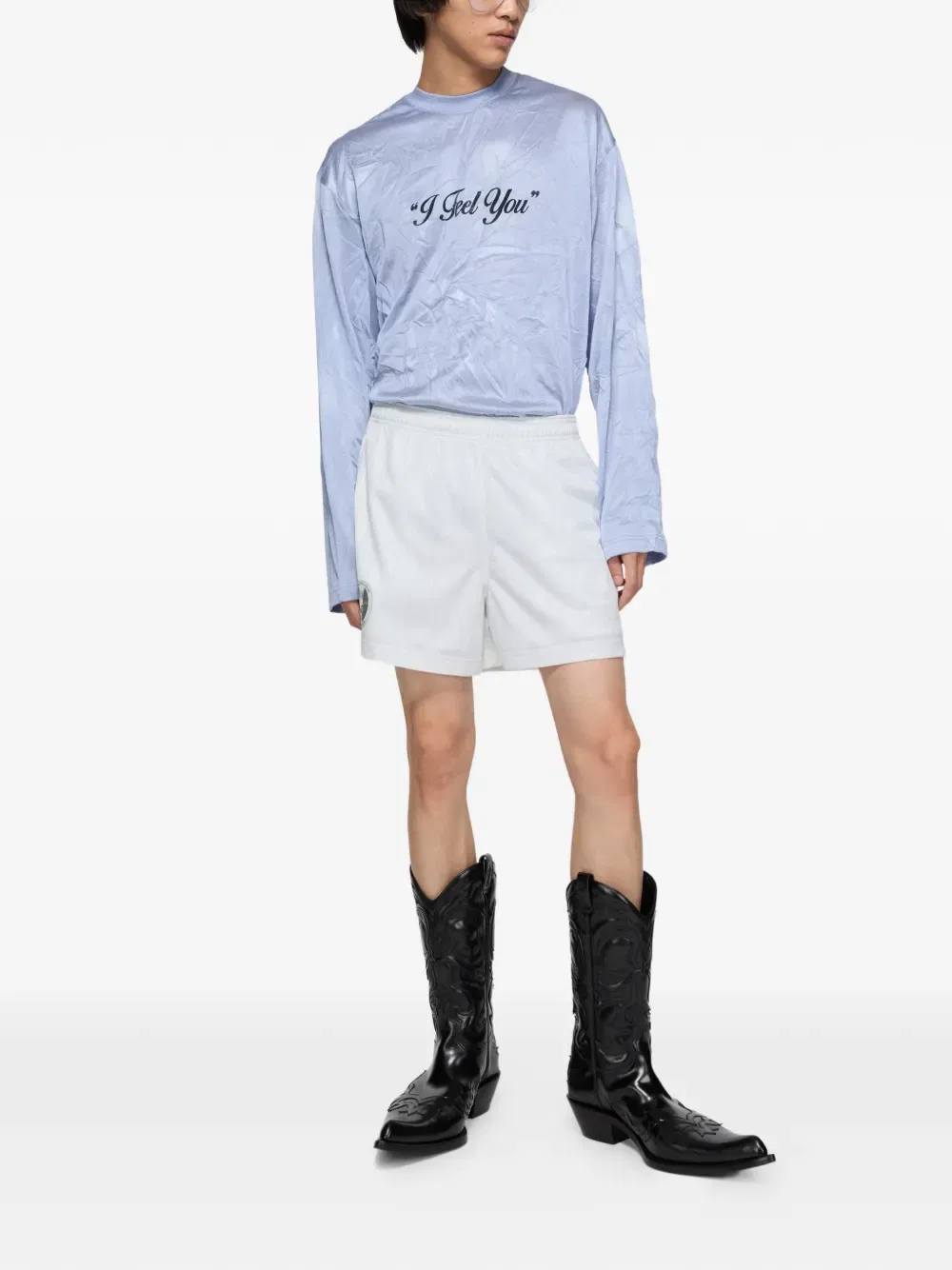 Шорты с логотипом Acne Studios, белый — фото 2