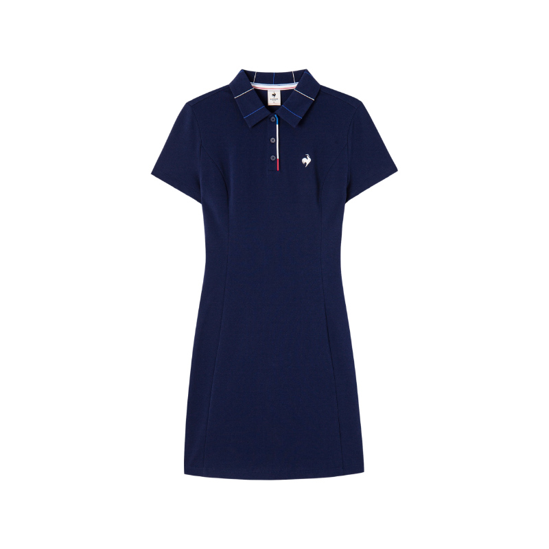 

Le Coq Sportif Женское платье с коротким рукавом marine blue