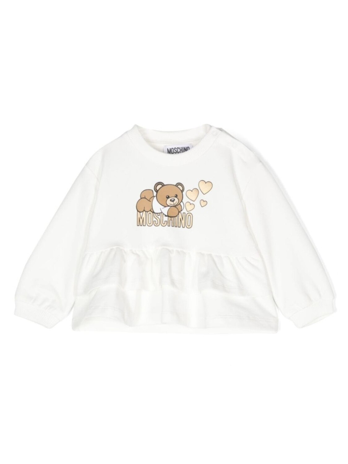 

Moschino Kids расклешенная толстовка с принтом Teddy Bear, белый