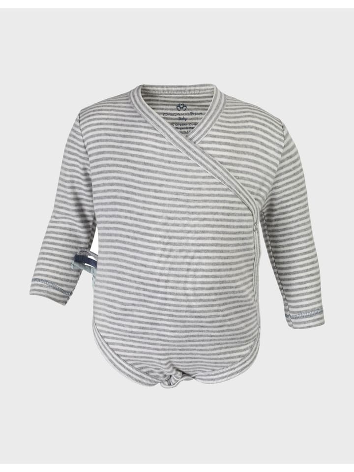 

OrganicEra Детский боди с длинными рукавами в стиле пеленки, серого меланжевого цвета