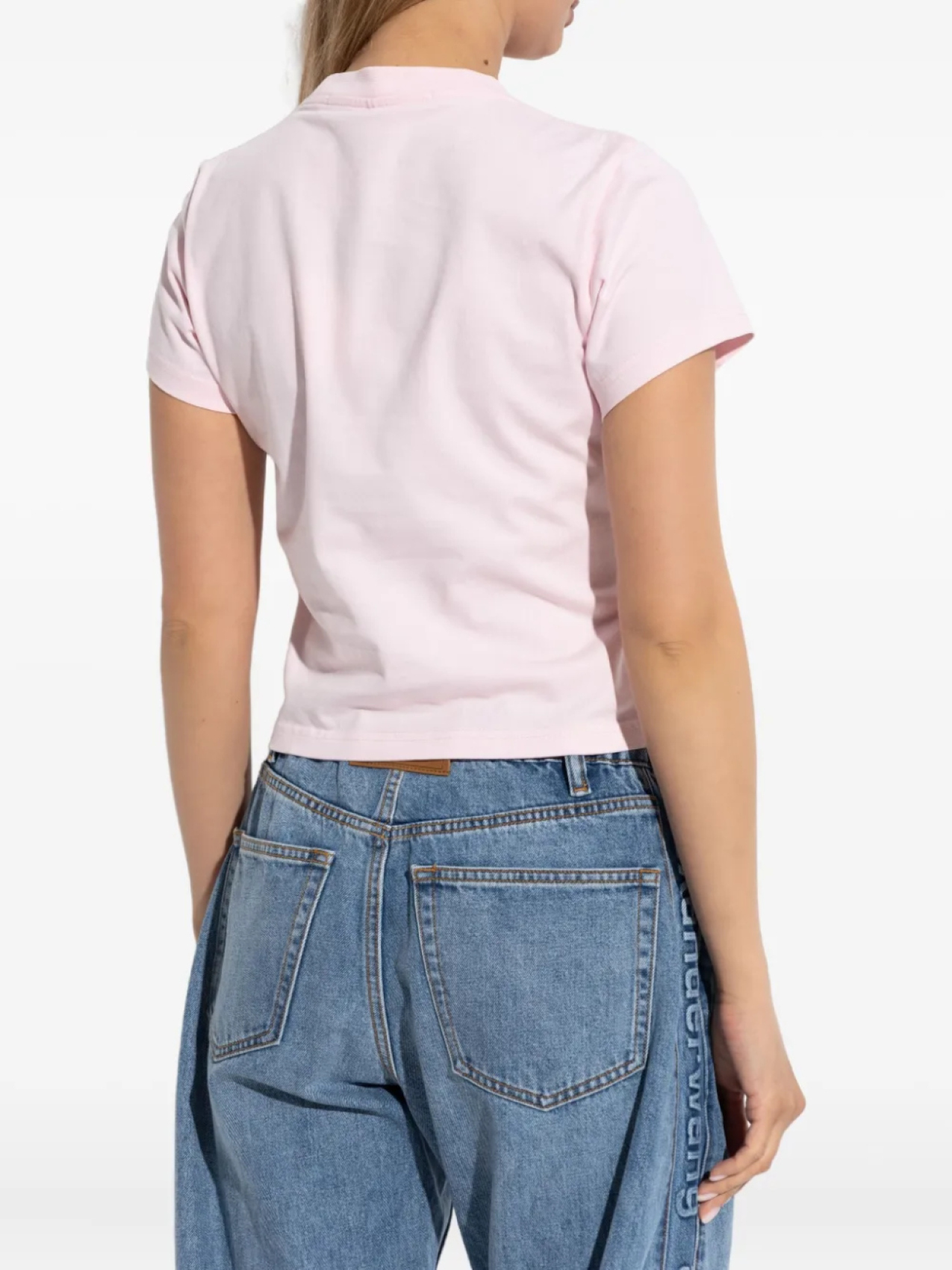 Футболка из хлопка с логотипом Alexander Wang, розовый — фото 4