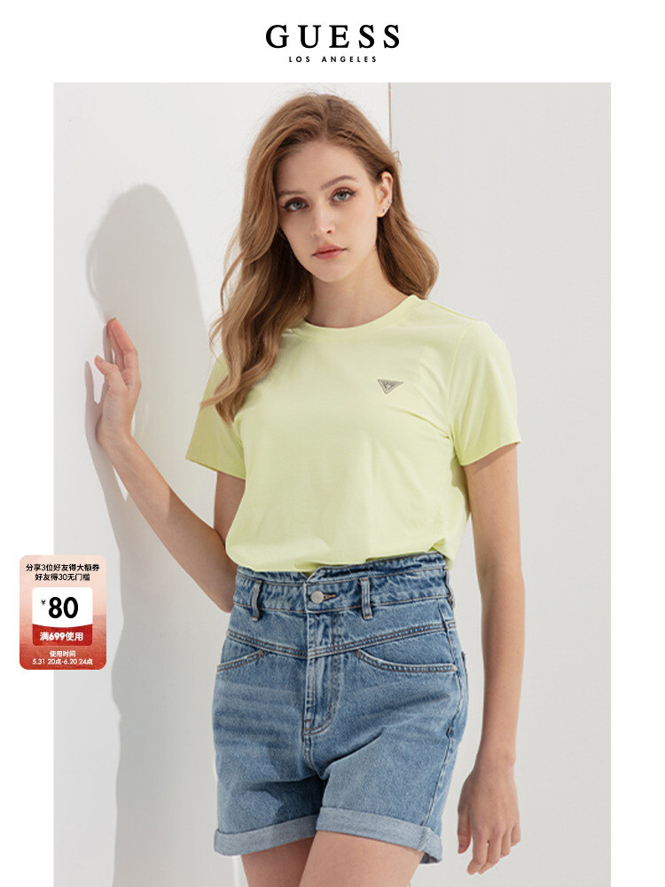 

Футболка женская Guess с круглым вырезом, черный