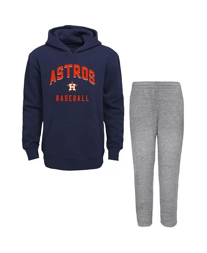

Комплект из флисовой толстовки и штанов Houston Astros Play-By Play для мальчиков и девочек темно-синего и серого цветов Outerstuff