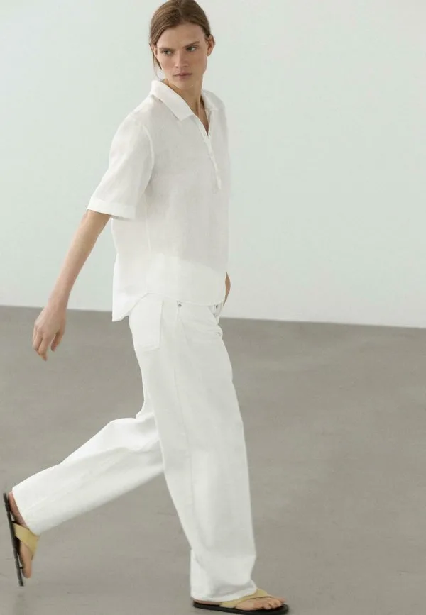 Блуза Massimo Dutti, White — фото 4