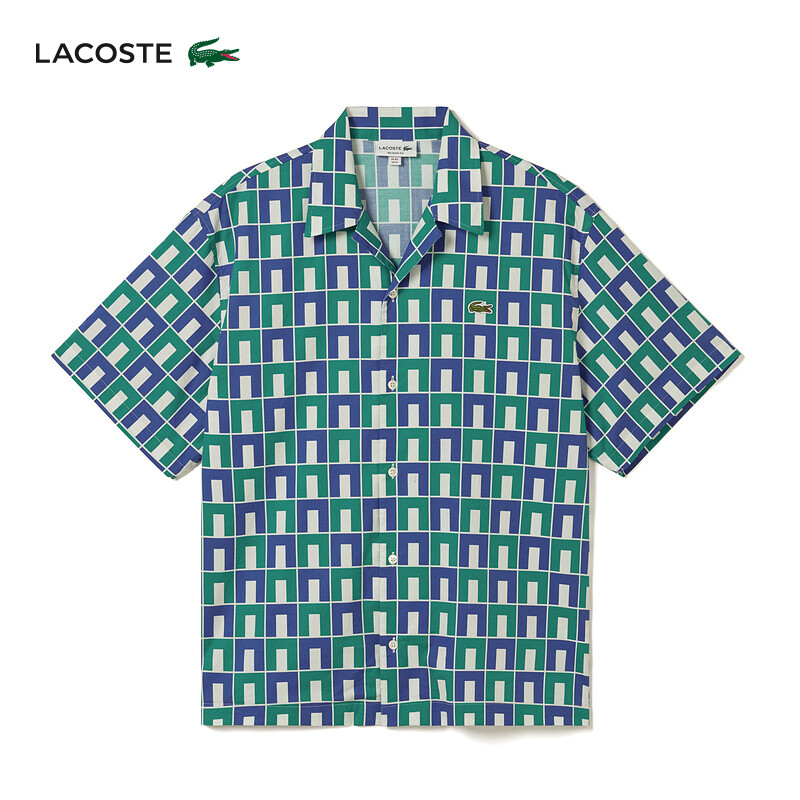 

Рубашка мужская Lacoste с цветными блоками, синий / зеленый