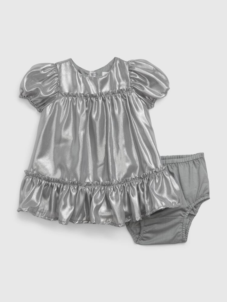 

Атласное платье Gap, серый