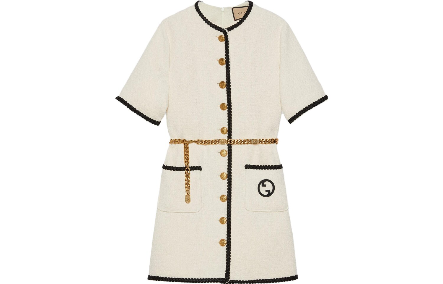 

GUCCI Женское платье с шортами и рукавами, цвет Beige