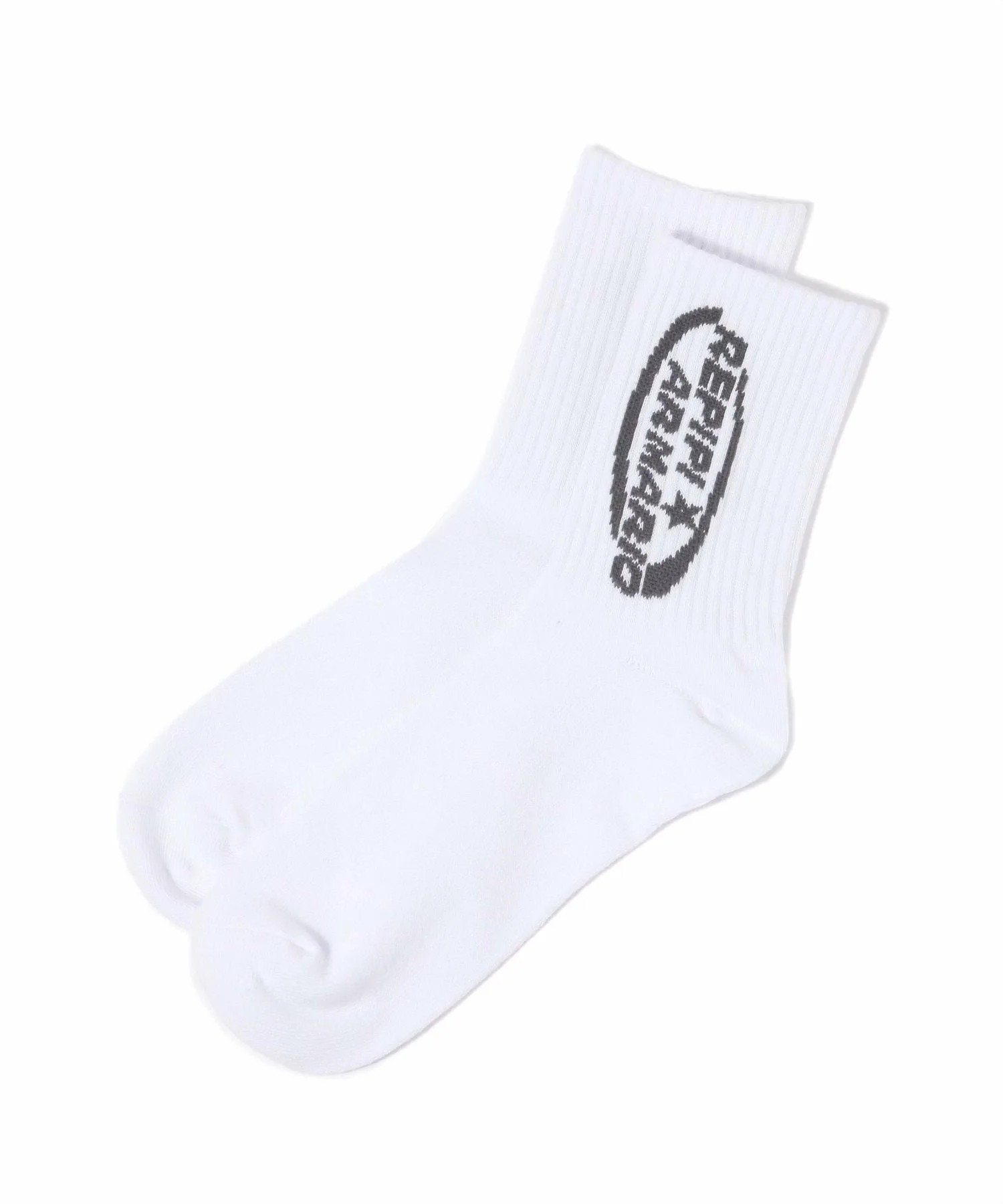 Носки с круглым логотипом Repipi armario, Sarashi x Charcoal Logo 01