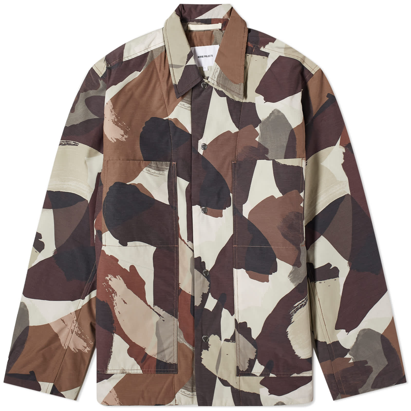 

Куртка Norse Projects Pelle Camo Nylon Insulated, цвет Espresso