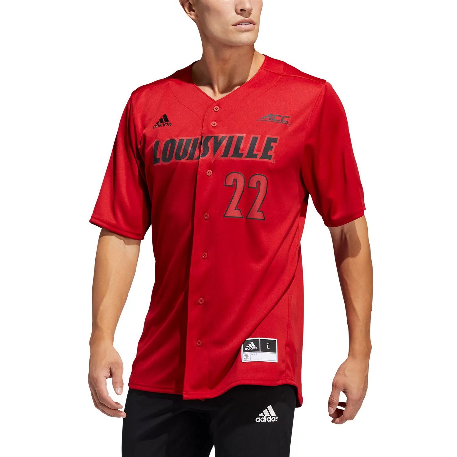 

Мужская бейсбольная майка на пуговицах adidas #22 Red Louisville Cardinals