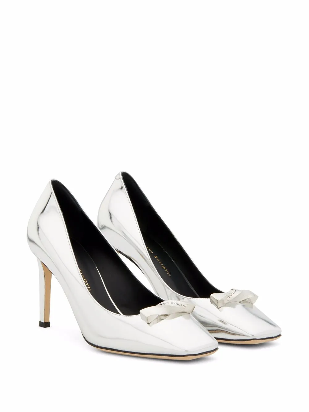Туфли-лодочки Consuelo с эффектом металлик Giuseppe Zanotti, серебряный — фото 2
