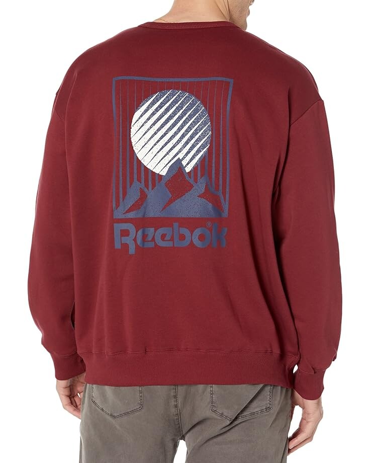 

Толстовка Reebok Classics Washed Vector Sweatshirt, цвет Classic Burgundy