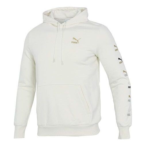 

Толстовка sports running casual loose hooded pullover long sleeves white Puma, белый