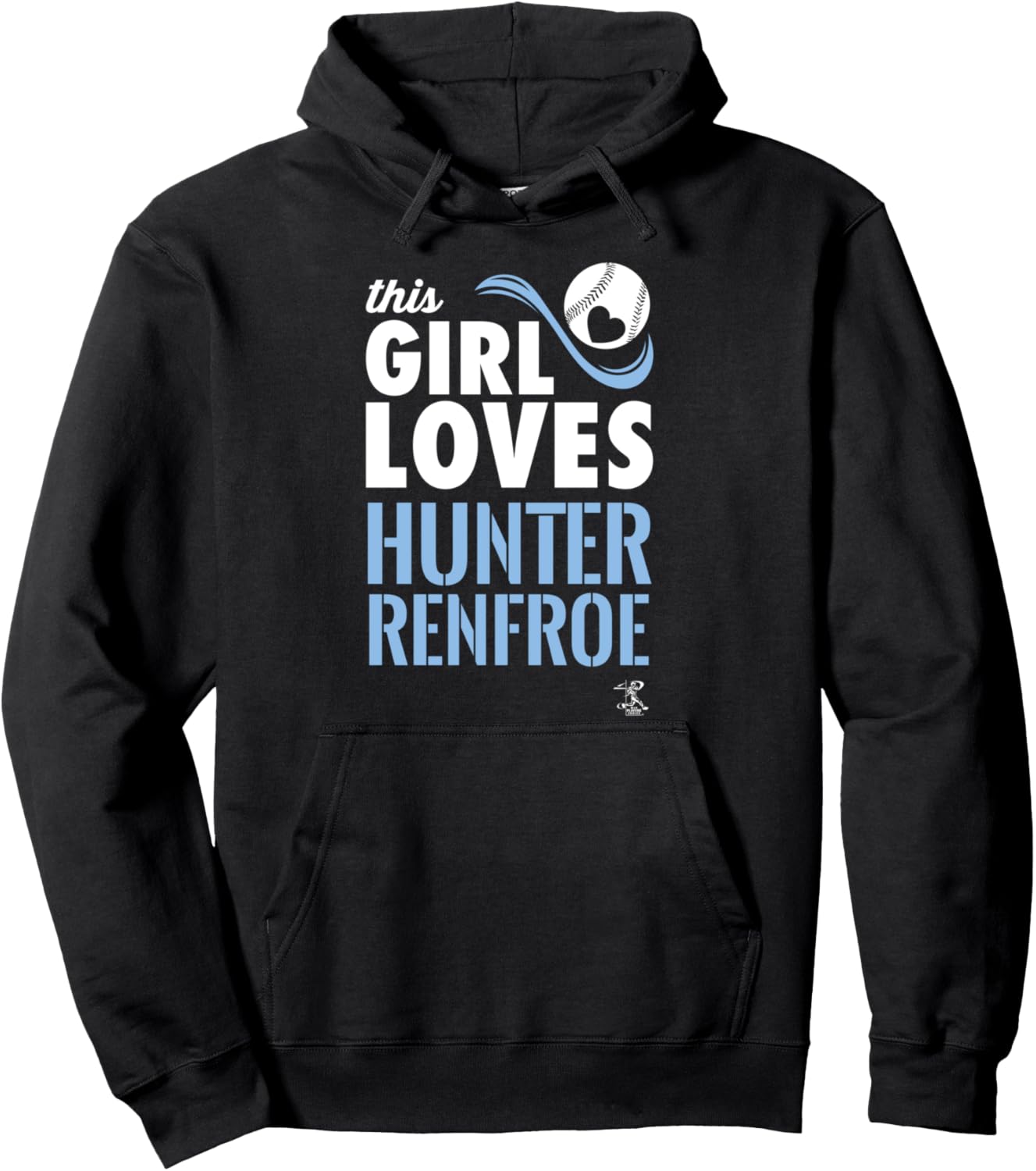 

Худи Hunter Renfro This Girl Loves Gameday, черное Ballpark Mvp