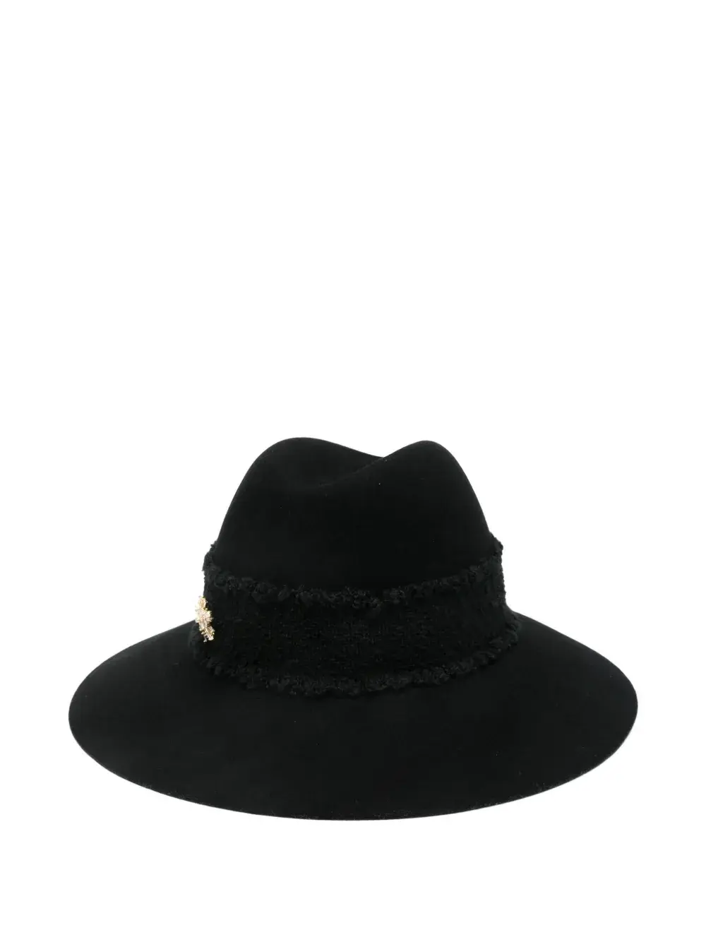 

Шерстяная шляпа-федора Borsalino, черный