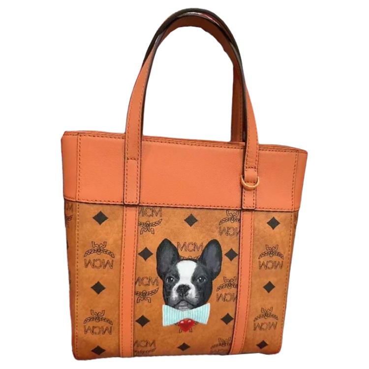 

MCM Сумка тони от Visetos из телячьей кожи миниатюрная женская коричневая