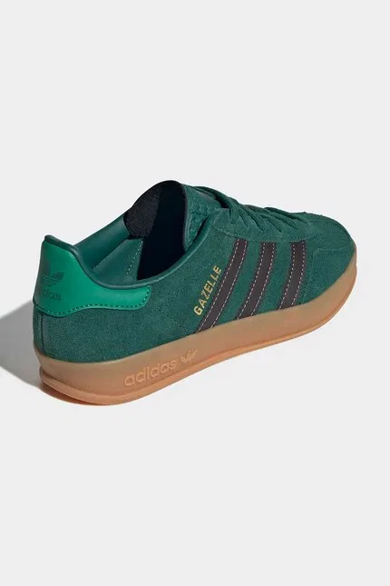 Кроссовки детские Gazelle Indoor Adidas Originals, зеленый — фото 3