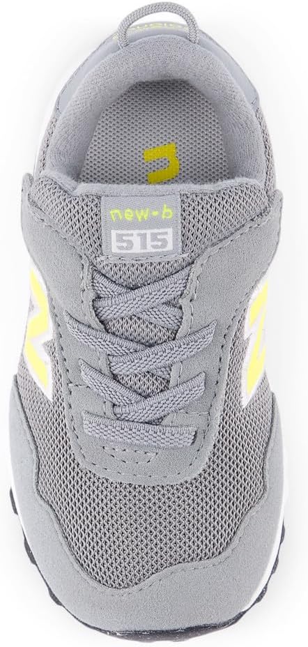 Детские кроссовки New Balance 515 V1 на шнуровке, желтый/серый/ярко-желтый — фото 4