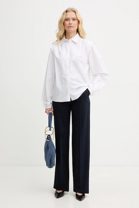 

Хлопковая рубашка c bosally BOSS Orange, белый